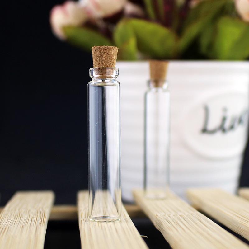 Adorable Mini Glass Wish Bottles with Cork Lids and Plastic Stoppers for DIY Projects