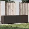 VidaXL Garden Storage Box Wicker Resin 200x50x60 Cm Brown