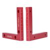 2pcs Right Angle Clamps Aluminum Alloy Material Anodized Clear Scale Red 90 Degree Positioning Tool