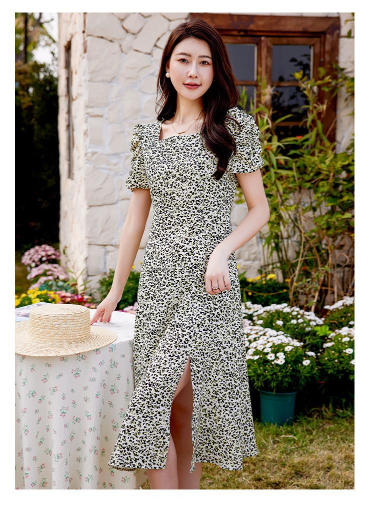 Floral Dress - Elegant and slimming mid length dress for children in summer