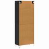 Highboard in Black Oak Look 69.5 x 34 x 180 cm Particleboard