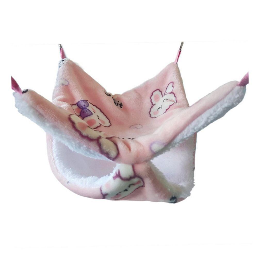 Flannel Hamster Double-layer Hammock Soft Hamster Hanging Cage Winter Hamster Hammock Pet Cage