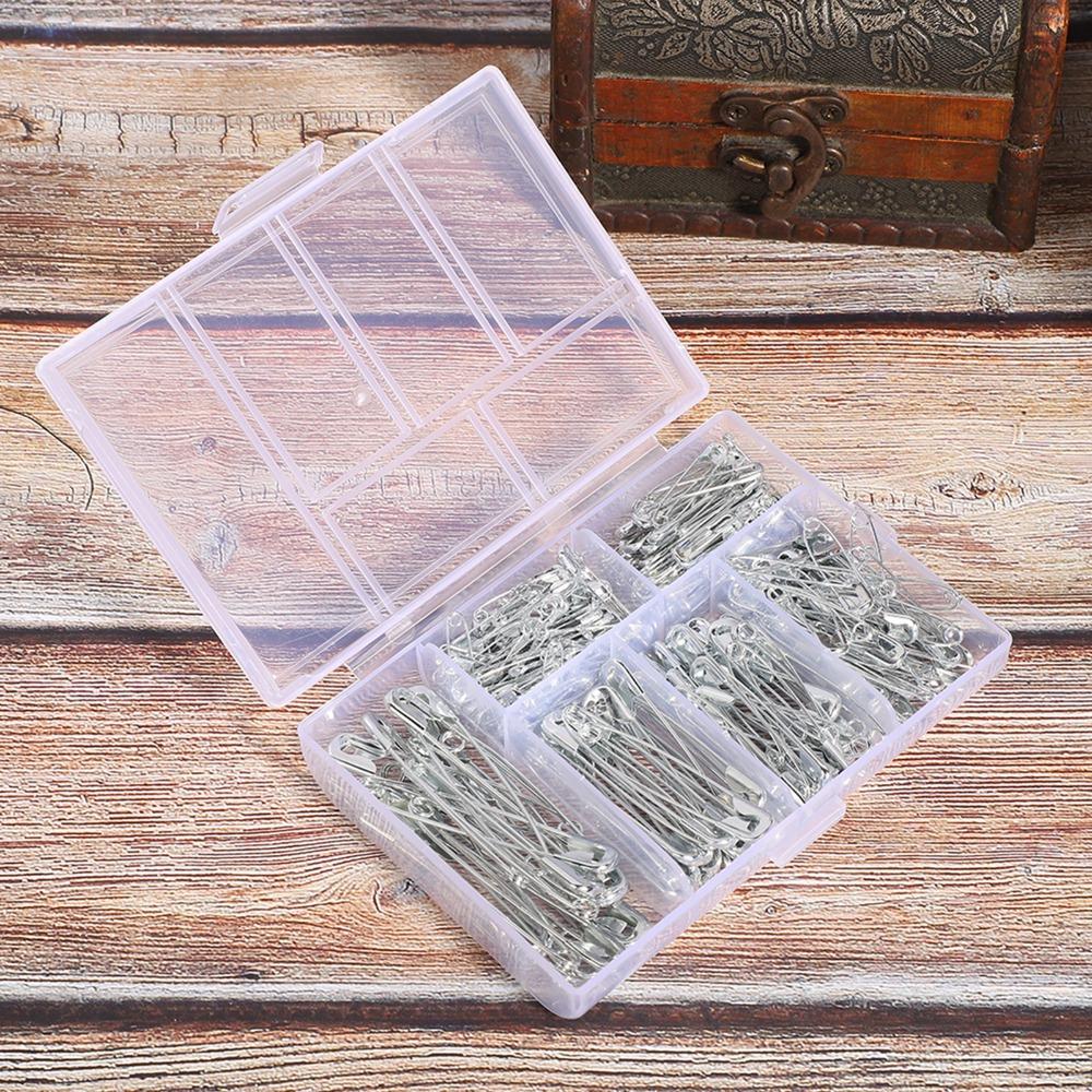 250pcs Silver Sewing Pins 6 Sizes Assorted Safety Pins Heavy Duty Safety Pins Clothes Accessories