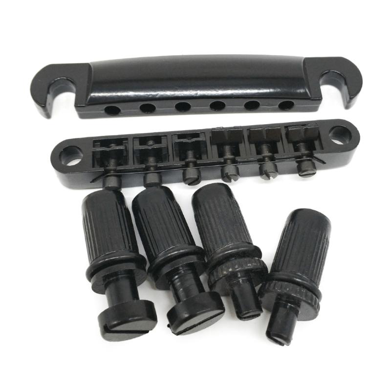 Бридж Tune O Matic, роликовые седла Tune O-Matic гитарный бридж со струнодержателем и стойками для наборов для замены гитары LP