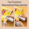 2IN1 Mini Sealing Machine USB Rechargable Heat Sealer Storage Bag Plastic Package Food Sealer Clip Bag Handheld Food Heat Sealer