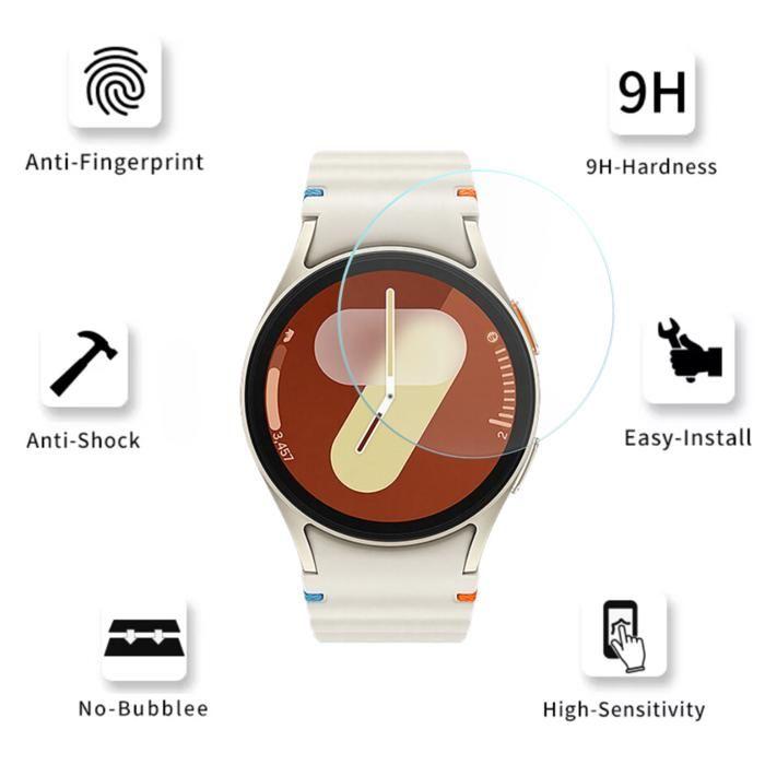 Закаленное стекло для Samsung Galaxy Watch 7 40 мм [Набор из 2 штук] Защитная пленка для экрана часов Защита от царапин Phonillico