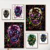 Абстрактное граффити Череп Bitcoin Art Холст Картина Скелет Корона Скандинавские настенные художественные картины для гостиной Домашний декор Cuadros