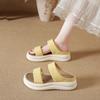 Platform Slippers Women's Summer Outer Wear 2025 New High-end Shit-stepping Fashion Non-slip One-word Sandals Casual Sandals