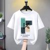 100% Cotton T-shirt Summer Wear Sporty Cartoon T-shirt Fashion Print Thin Soft Crew Kids Clothing New