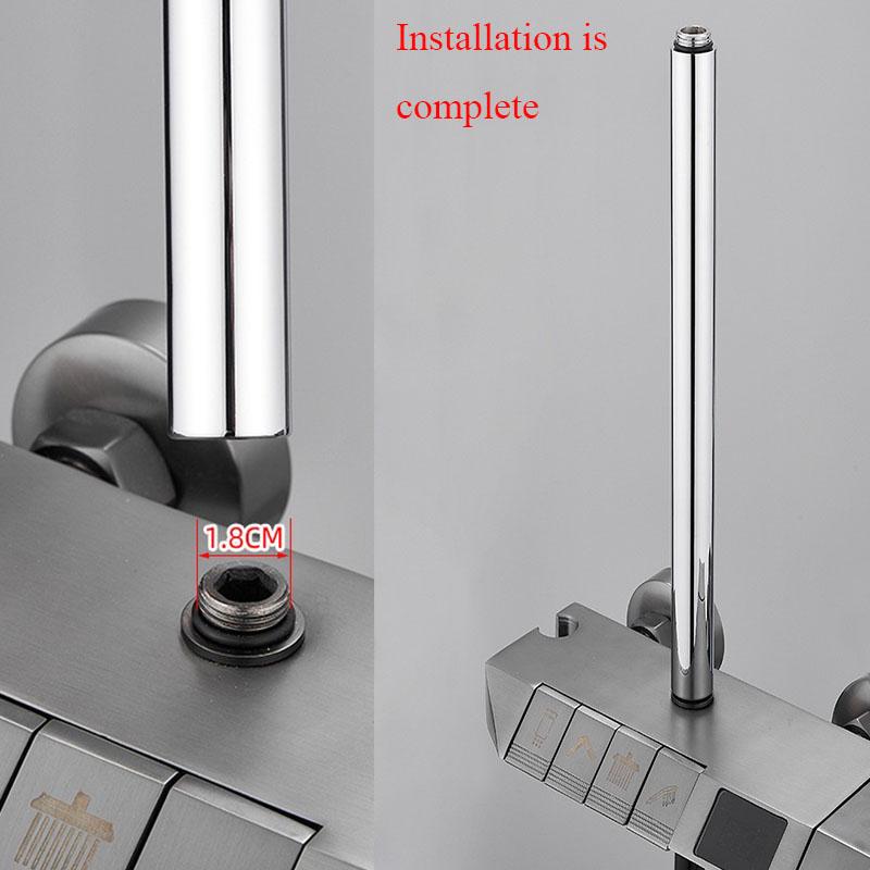 20/30/40/50 см Удлинительная трубка для душа в ванной комнате Спецификация установки 18 мм Круглая удлинительная штанга Труба Аксессуары для ванной комнаты