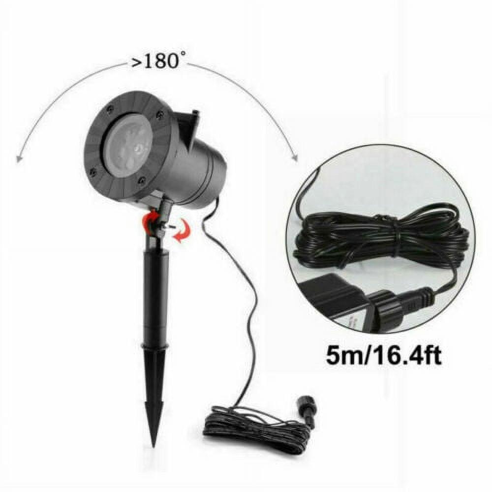 Outdoor Snowflake LED Projector Light 12 Patterns Christmas Holiday Party Waterproof Sound Activated Decor Gift Light