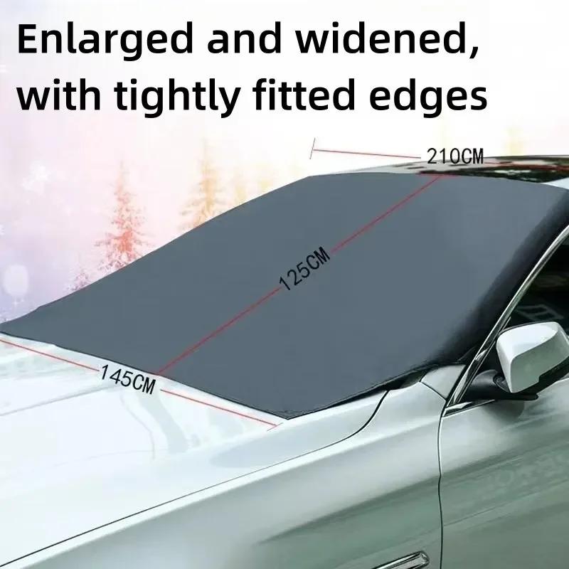 Car Windshield Snow Cover 1PC Magnetic Front Windscreen Cover Automobile Sunshade Sun Shade Waterproof Car Cover