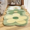 Irregular Flower Bedside Carpet Non-slip Super Absorbent Cashmere Carpet Suitable for Living Room Bedroom Entry Carpet