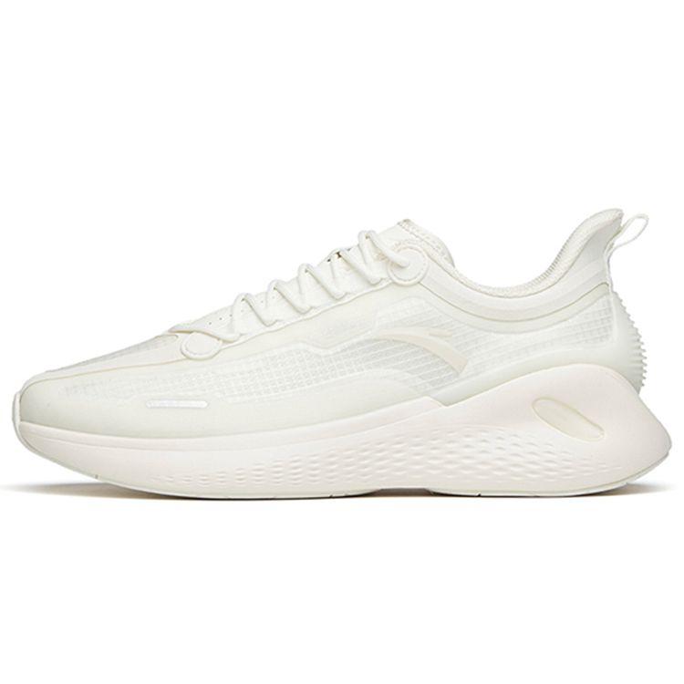 Anta Breaking Wind Lightweight Shock Absorbing Durable Non-Slip Low-Top Running Shoes Men Sneakers Ivory-White 912135510-1