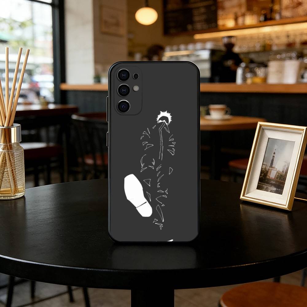 Jujutsu Kaisen - Черный чехол для телефона Сатору Годжо Для Samsung S25,S24,S21,S22,S23,S30,Ultra,S20,Plus,Fe,Мягкий силиконовый черный чехол