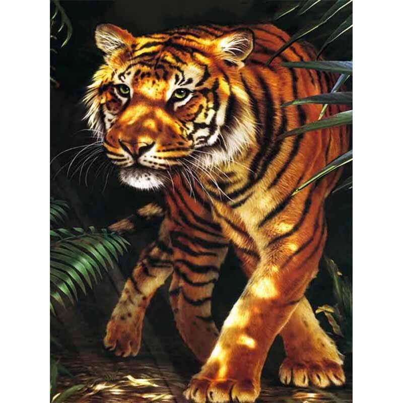 Новый 5D DIY алмазная живопись Тигр Алмазная вышивка животные вышивка крестиком полная квадратная круглая дрель ремесла домашний декор ручной подарок