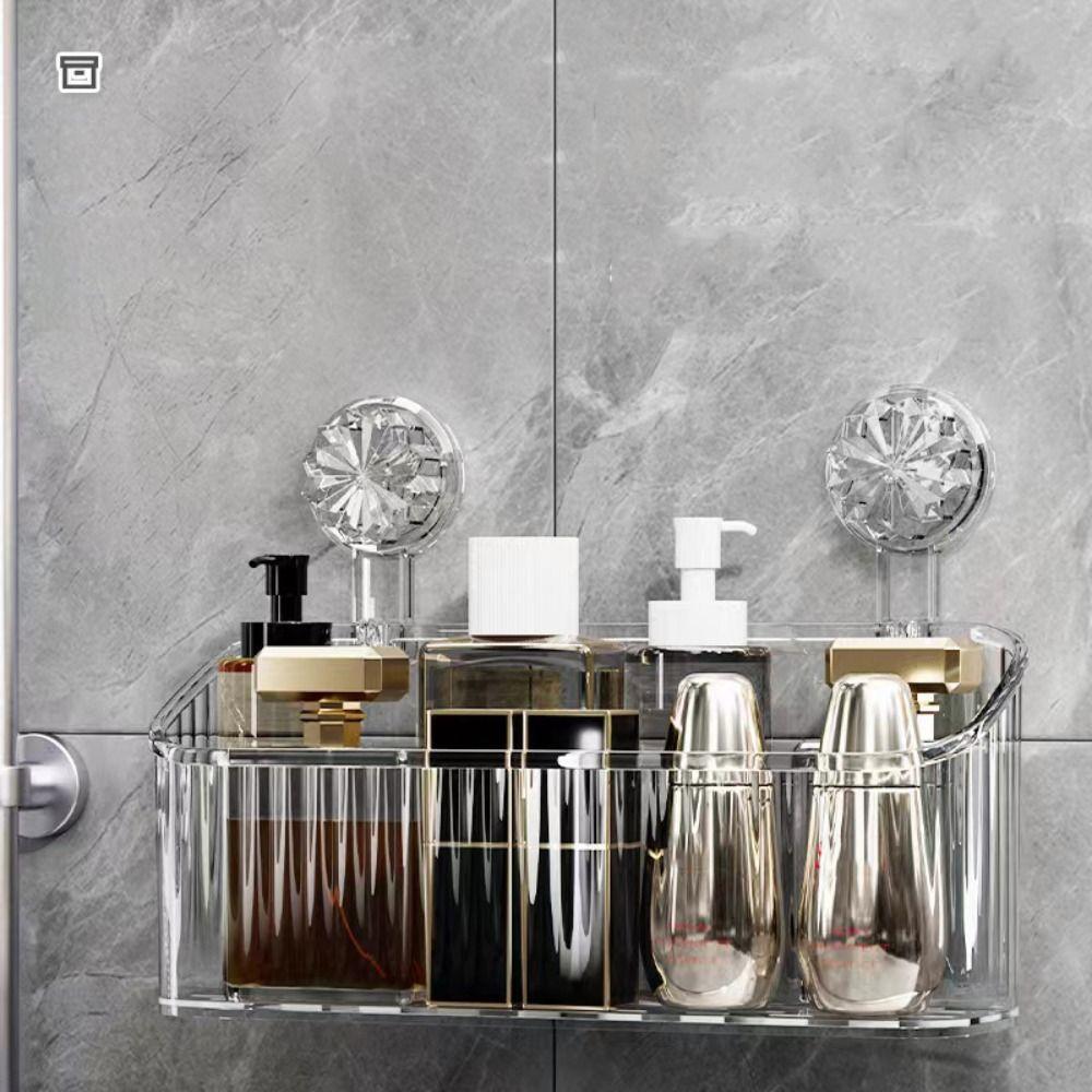 Дренажная присоска, корзина для хранения в ванной комнате, легкая чистка, полка для хранения, душевая стойка