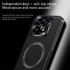 For Xiaomi 14T Pro Case Compatible with MagSafe PU TPU PC Phone Back Cover with Metal Lens Frame