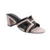 Womens/Ladies Drama Cut Out PU Wide Block Heel Sandals