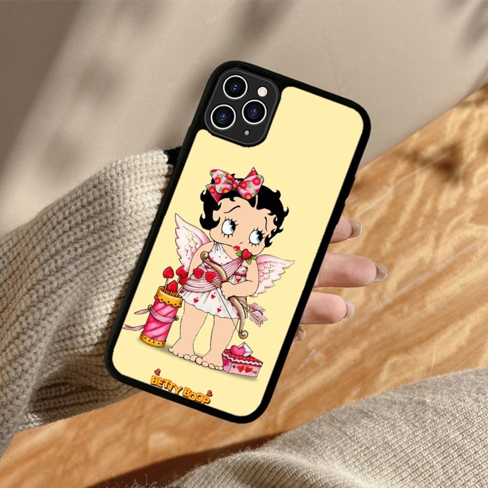 B-Betty-Cute-B-Boop For iPhone 11 12 13 14 15 16 17 Pro Max Plus TPU+PC Shockproof Back Phone Cases