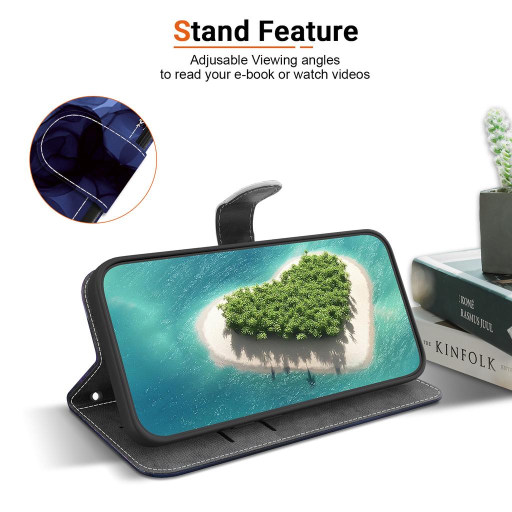 Для Xiaomi Redmi Turbo 4 5G/Poco X7 Pro 5G Чехол-кошелек с принтом из кожи, подставка, чехол для телефона со шнурком