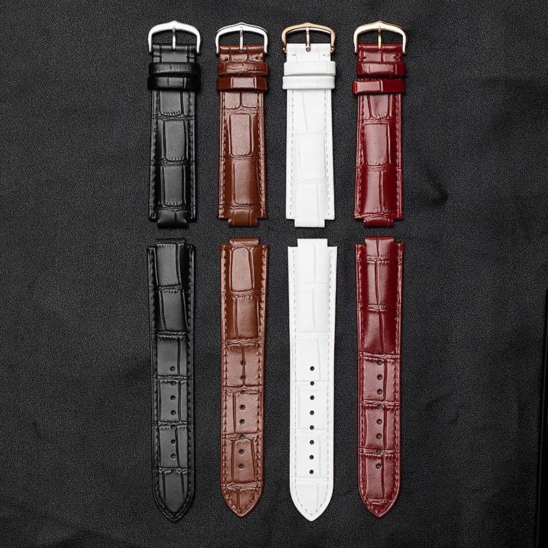 Синий воздушный шар водонепроницаемый ремешок для часов из натуральной кожи для мужчин и женщин - высококачественная коровья кожа, выпуклый интерфейс