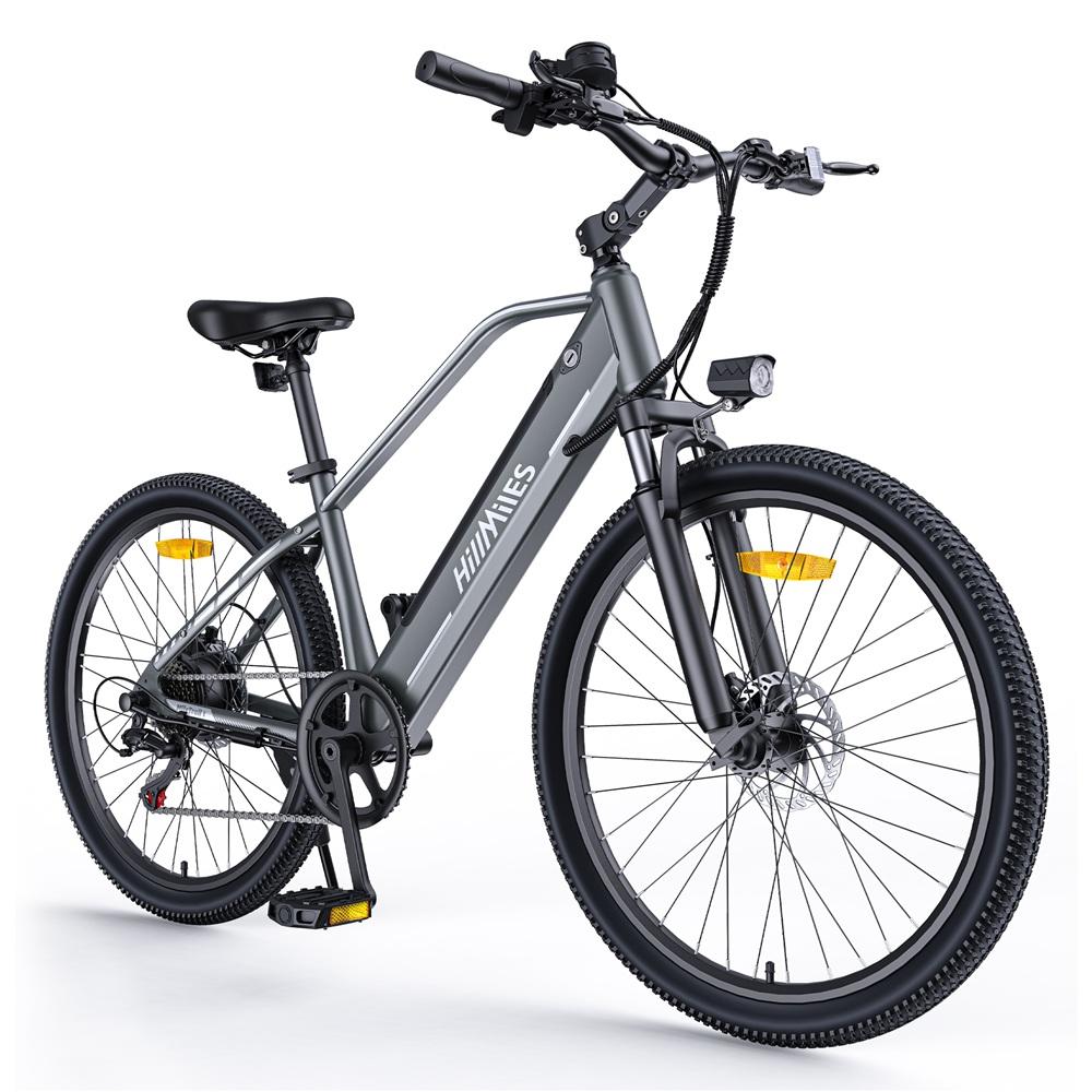 HillMiles MileTrail 1 Электровелосипед: Запас хода 120 км (PAS), Гидравлические тормоза, 26-дюймовые колеса, 250-ваттный мотор - Для города и горного туризма