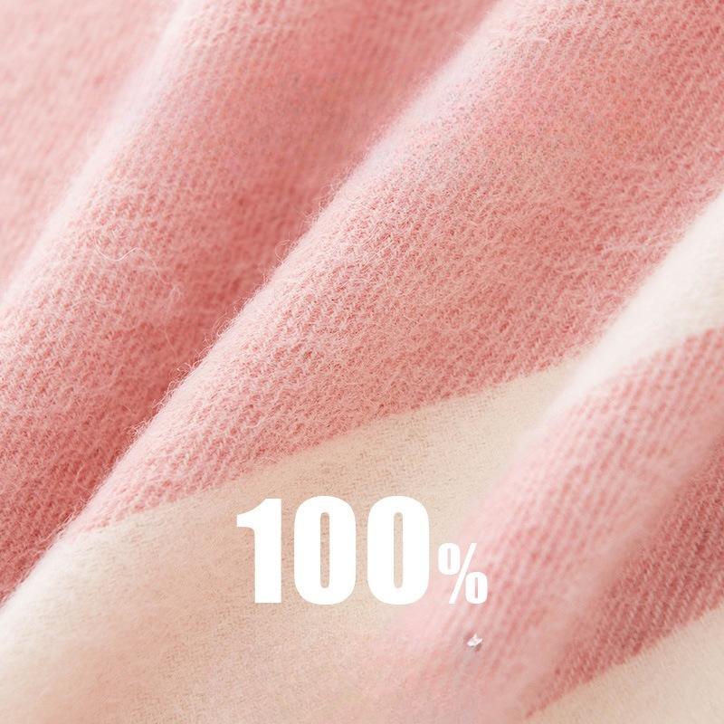 Шарф из чистой шерсти для мужчин и женщин Универсальный и модный Осенне-зимний Новый Многоцветный Плед Сшитый Теплый Шарф Двойного Использования