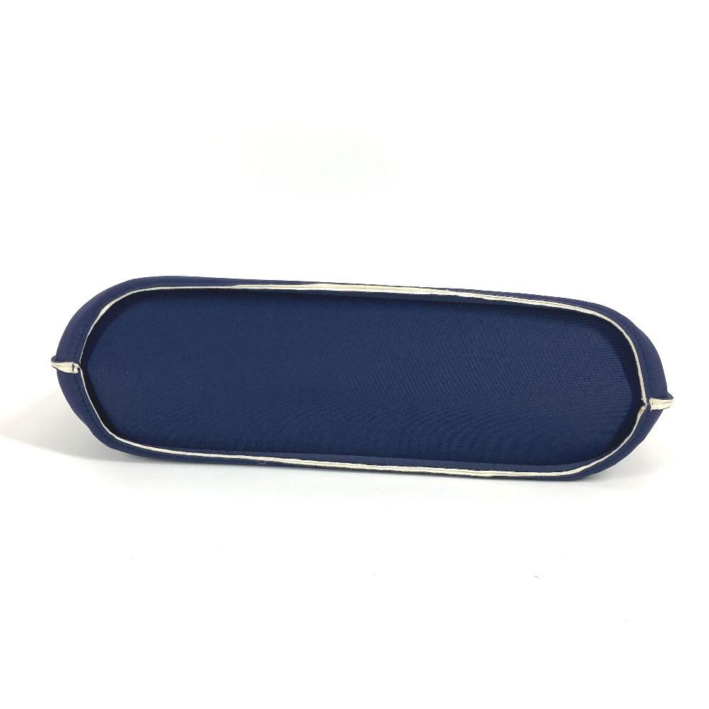 CHANEL Metal handle Bag Tote Bag Hand Bag polyamide Navy