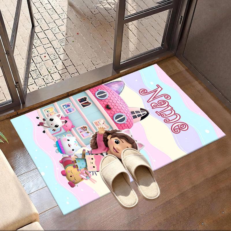 Custom Name Personalized Gabby's Dollhouse Print Carpet, Versatile Home Decor Rug, for Playroom, Apartment, Balcony, Entryway, Hallway Gift