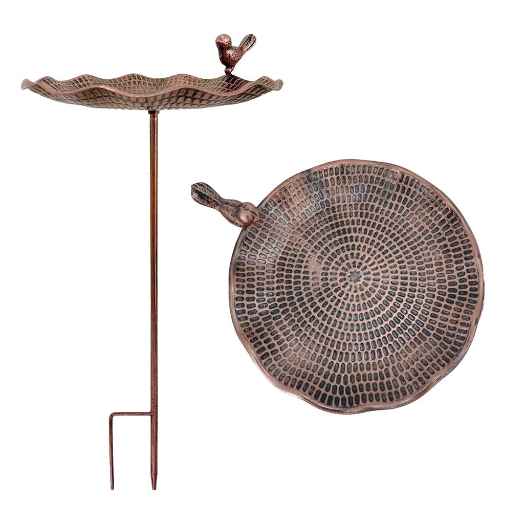 Elegant Outdoor Garden Bird Feeder With Rust Resistant Iron Design Winterproof Watering Station Suitable for Wild Birds