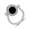 Серебряное кольцо с натуральным ониксом, вес изделия 4,49 гр (2175544)