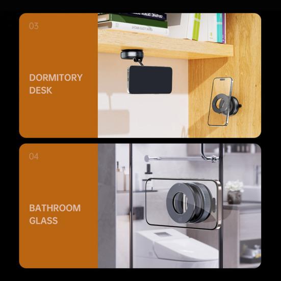 Магнитное автомобильное крепление Yousheng, складной держатель для телефона, вращающийся на 360 градусов, двухсторонняя вакуумная присоска для смартфонов с диагональю 4,7 дюйма и выше