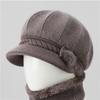 Женские шляпы осенне-зимние шерстяные шапки теплые шапки с утиным язычком для пожилых бабушек хлопковые шапки для пожилых матерей среднего возраста