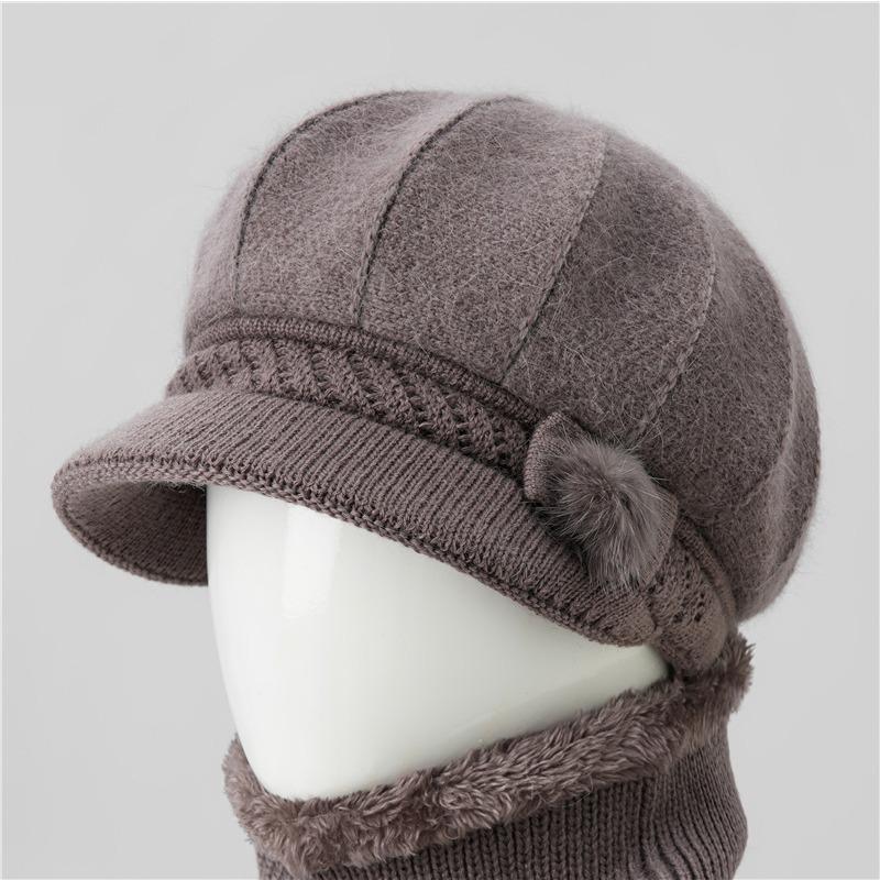 Женские шляпы осенне-зимние шерстяные шапки теплые шапки с утиным язычком для пожилых бабушек хлопковые шапки для пожилых матерей среднего возраста