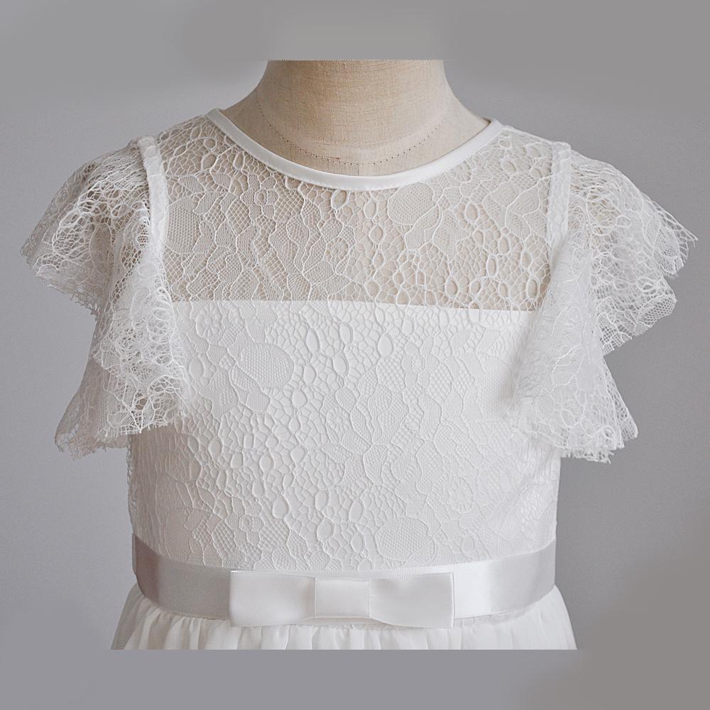 YUBAOBEI Высококачественное хлопковое платье принцессы для девочек, летняя детская свадебная одежда, белое шифоновое пляжное платье для девочек