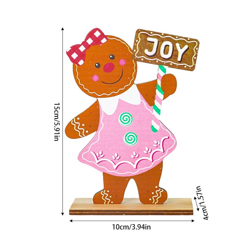Christmas Wooden Ornaments Santa Claus Snowman Xmas Tree Desktop Signs 2025 New Year Party DIY Decoration For Home Navidad Gifts