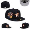 Mens Flat Brim Baseball Cap Closed Back Breathable Hip Hop Style Multiple Sizes