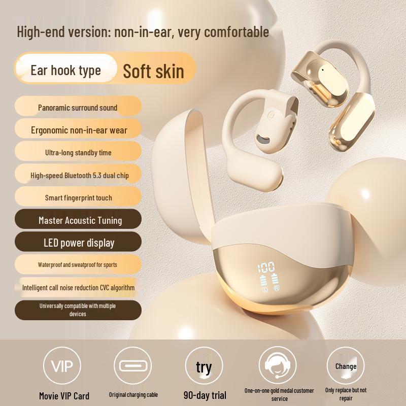 Новые беспроводные Bluetooth-наушники с заушным креплением: Открытые костные наушники с долгим временем работы и OWS-переводом для спорта
