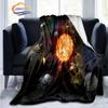 Space Universe and Many Planets In Galaxy Series Fashion Flannel Blanket Solar System Wallpaper Blanket Sofa Bed Warm