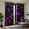 2-х компонентный HD цифровой черный галстук выпуклый квадратный мозаичный занавес украшение дома стиль украшение гостиная спальня через карниз занавес