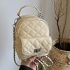 2025 Summer New Korean Version Fashion Diamond Chain Bag Women's Fashion Small Backpack Simple Handbag