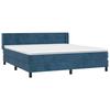 3131031 vidaXL Divan Bed and Mattress Dark Blue 160x200cm Velvet