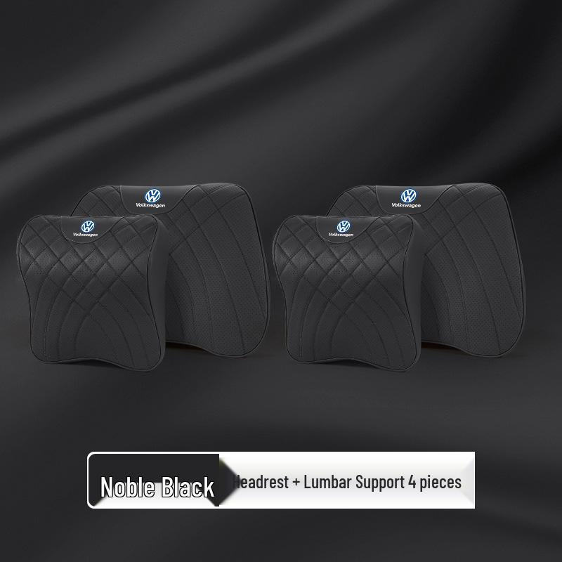 Volkswagen Car Headrest & Lumbar Support Pillow for Sagitar, Lavida, Passat, Bora, Tavendor, Magotan - Neck Protection