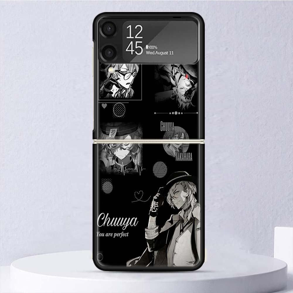 Bungo Stray Dogs Чехол для Samsung Galaxy Z Flip 7 6 5 4 3 5G Накахара Чуя Ударопрочный Чехол для Телефона Z Flip3 Flip4 Flip5 Flip6 Fl
