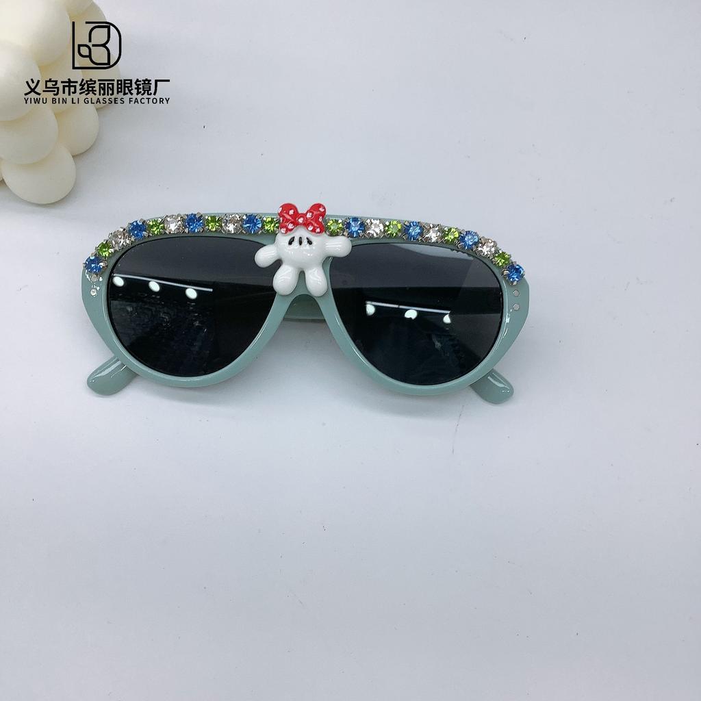 Fashion Oval Frame Children'S Sunglasses Eye Protection Sunshade Sun Protection Uv Protection Boys And Girls Sunglasses