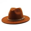 Мужские и женские шерстяные шляпы в британском стиле, классические джазовые цилиндры, простая шляпа с большими полями F1006-06
