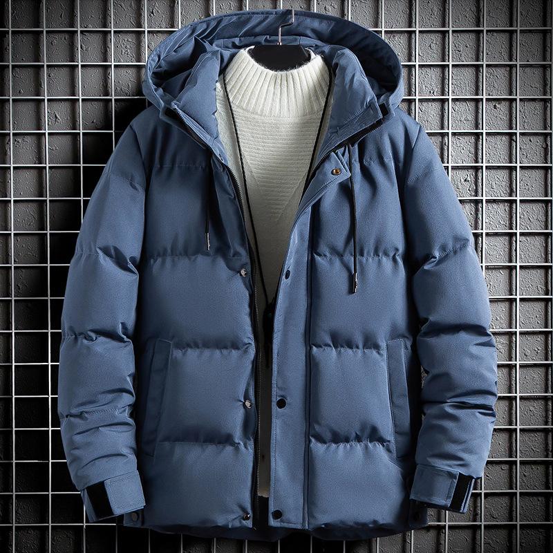 Men's Winter Warm Jacket Loose Plus Size Warm Jacket Hooded Fluffy Warm Jacket