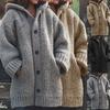 Супер Уютный Женский Вязаный Кардиган-Джемпер с Капюшоном Большого Размера Зимняя Куртка