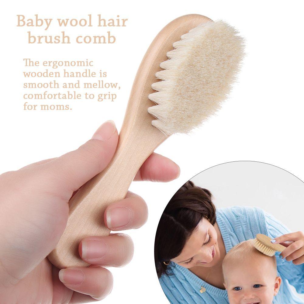 Инструмент для новорожденных Мягкая щетина Щетка из натуральной щетины Детская щетка Детская расческа Детская расческа для волос